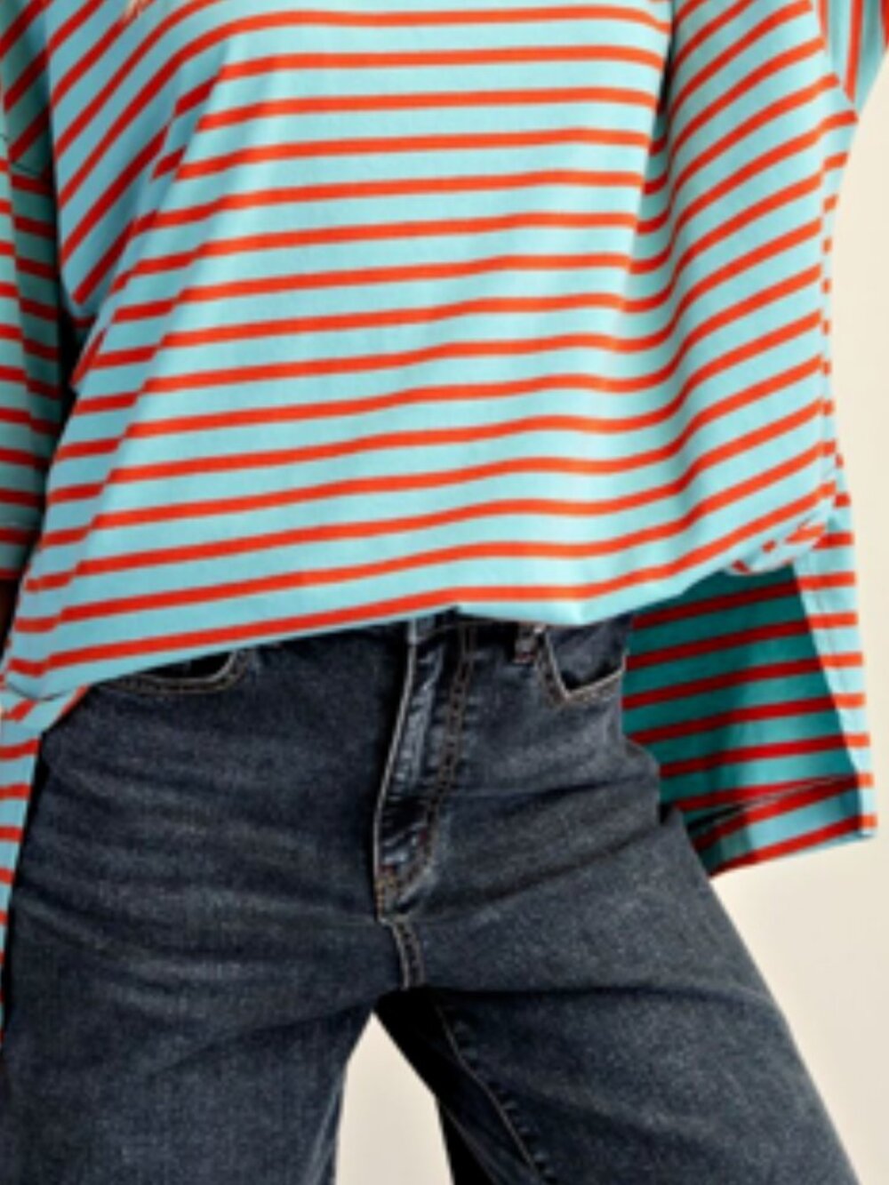 NWT Easel Strop Cotton Washed Boxy T-Shirt - Picture 9 of 16
